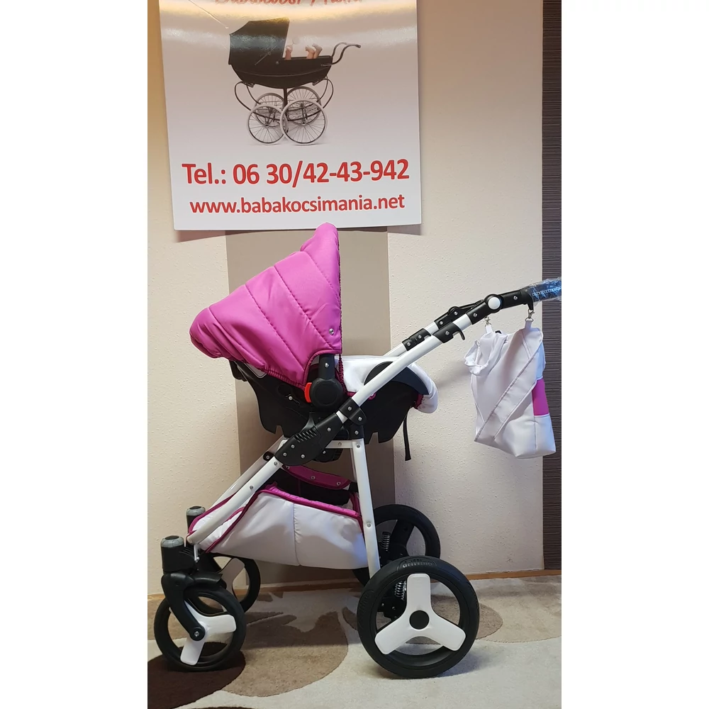 Berry Baby Lux 3in1 babakocsi szett (autós hordozóval és adapterrel): Z-10 -GÉL KERÉKSORRAL