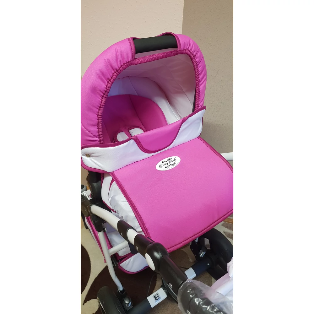 Berry Baby Lux 3in1 babakocsi szett (autós hordozóval és adapterrel): Z-10 -GÉL KERÉKSORRAL