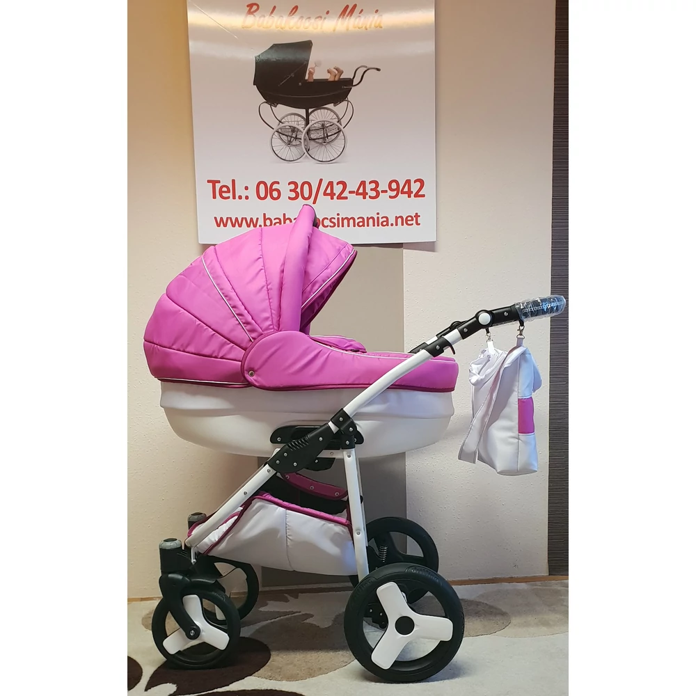 Berry Baby Lux 3in1 babakocsi szett (autós hordozóval és adapterrel): Z-10 -GÉL KERÉKSORRAL