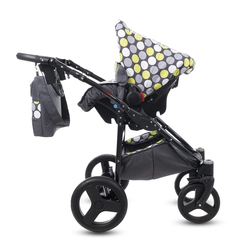 Berry Baby- LUX 3in1 babakocsi szett (autós hordozóval és adapterrel): Z-23 -GÉL KERÉKSORRAL