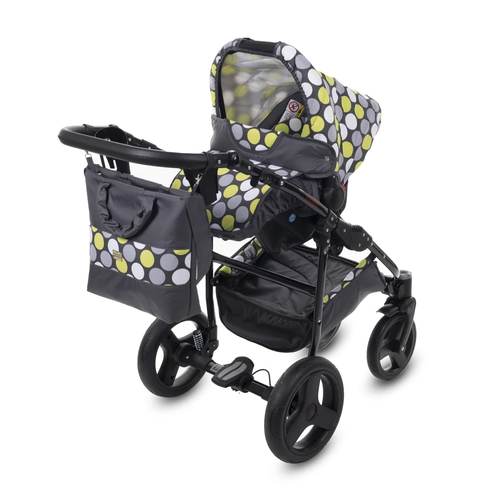 Berry Baby- LUX 3in1 babakocsi szett (autós hordozóval és adapterrel): Z-23 -GÉL KERÉKSORRAL