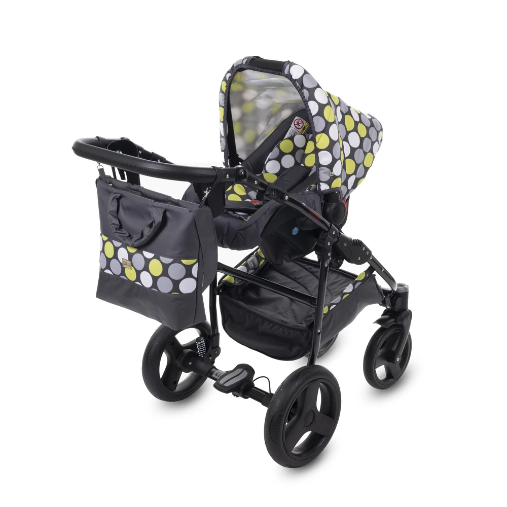 Berry Baby- LUX 3in1 babakocsi szett (autós hordozóval és adapterrel): Z-23 -GÉL KERÉKSORRAL
