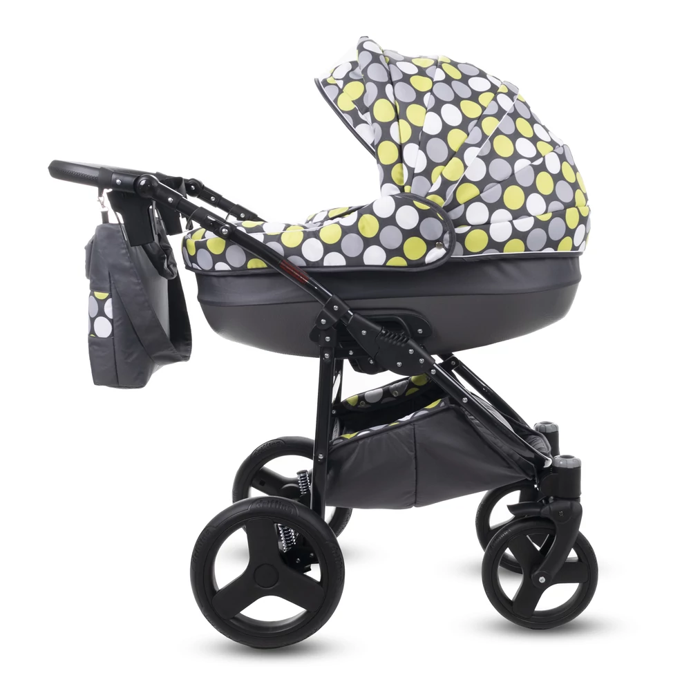 Berry Baby- LUX 3in1 babakocsi szett (autós hordozóval és adapterrel): Z-23 -GÉL KERÉKSORRAL