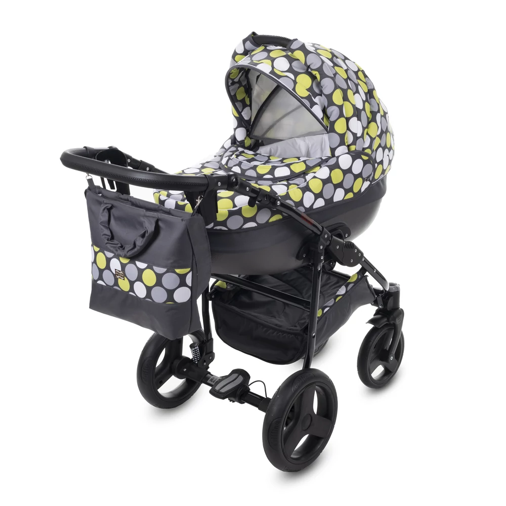 Berry Baby- LUX 3in1 babakocsi szett (autós hordozóval és adapterrel): Z-23 -GÉL KERÉKSORRAL