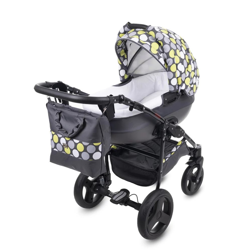 Berry Baby- LUX 3in1 babakocsi szett (autós hordozóval és adapterrel): Z-23 -GÉL KERÉKSORRAL