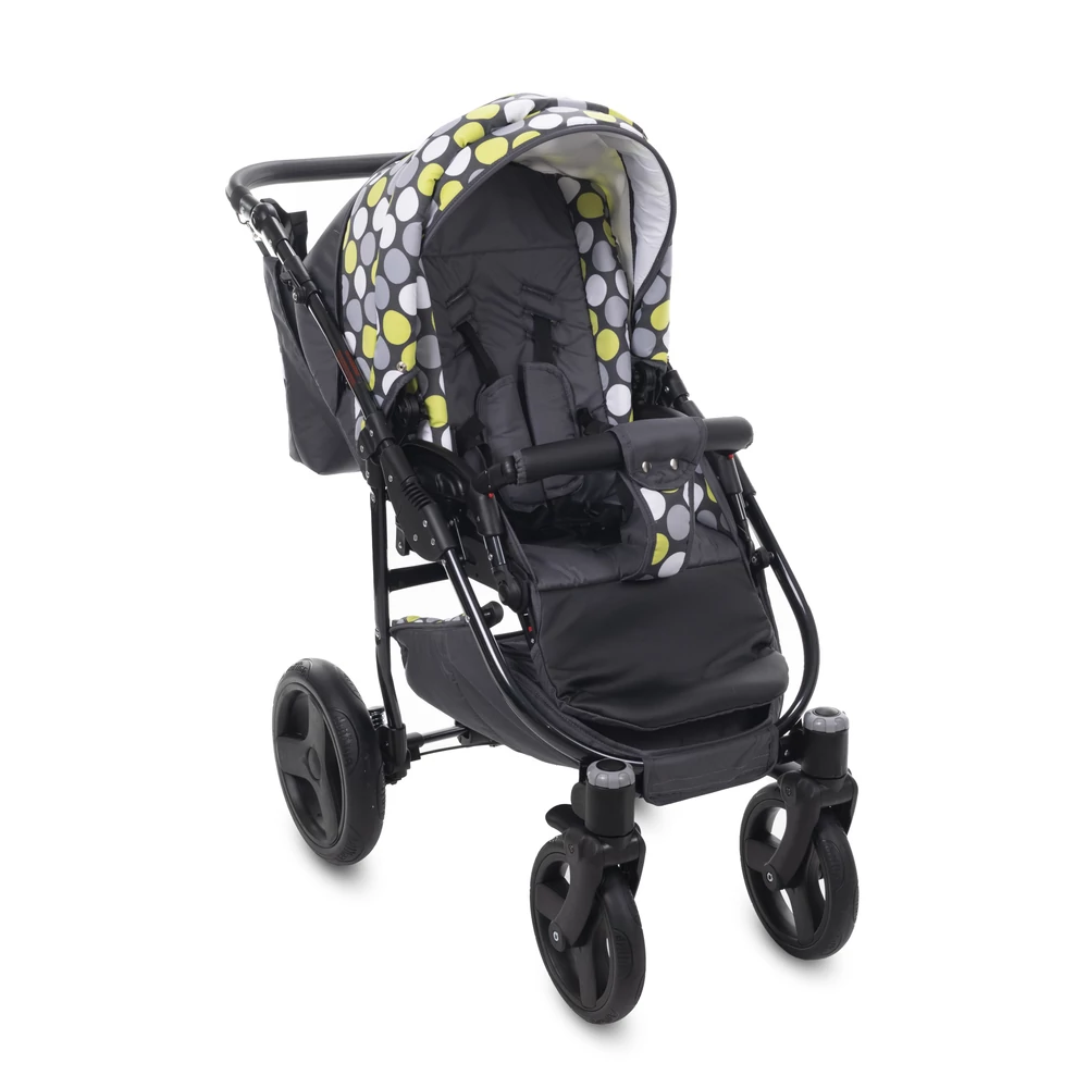 Berry Baby- LUX 3in1 babakocsi szett (autós hordozóval és adapterrel): Z-23 -GÉL KERÉKSORRAL