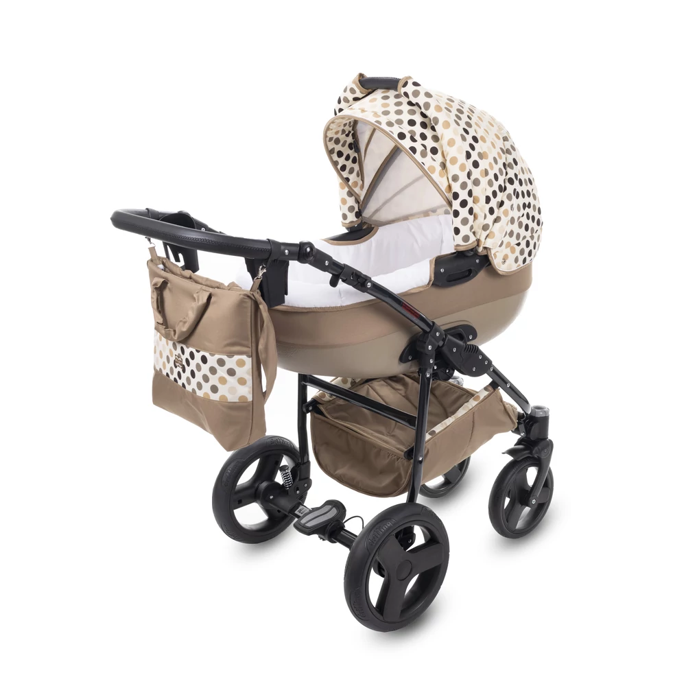 Berry Baby Lux 3in1 babakocsi szett (autós hordozóval és adapterrel): Z-26R- GÉL KERÉKSORRAL