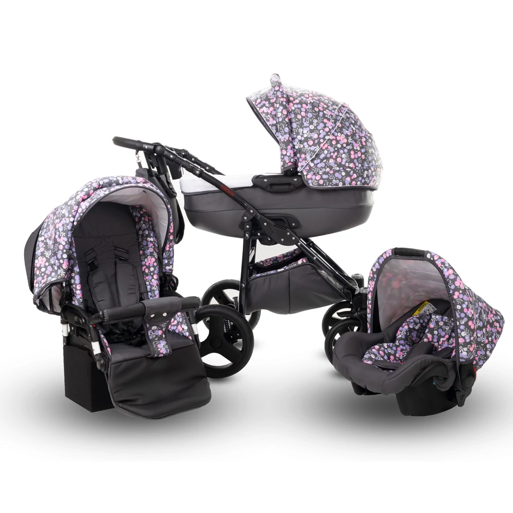 Berry Baby- LUX 3in1 babakocsi szett (autós hordozóval és adapterrel): Z-28