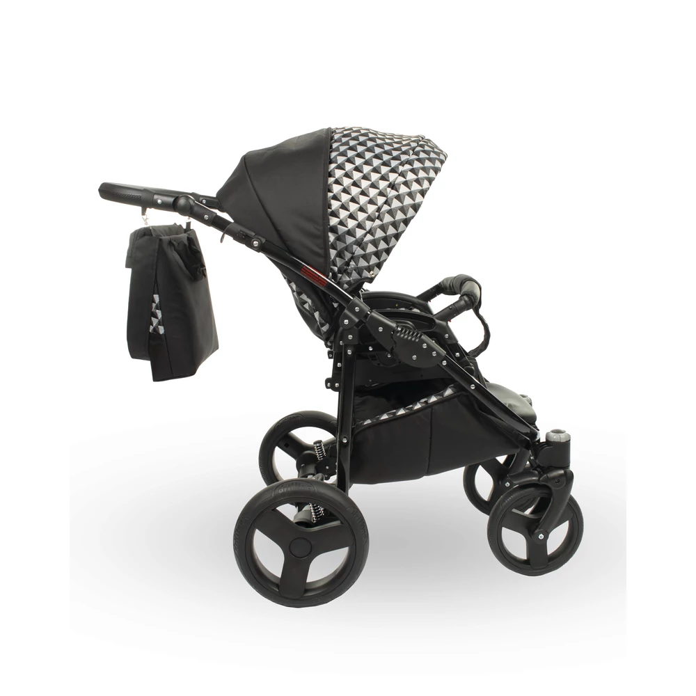 Berry Baby Lux  3in1 babakocsi szett (autós hordozóval és adapterrel): Z-29 -GÉL KERÉKSORRAL