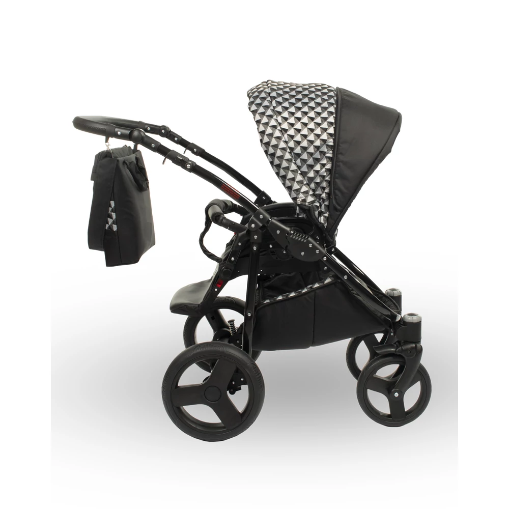 Berry Baby Lux  3in1 babakocsi szett (autós hordozóval és adapterrel): Z-29 -GÉL KERÉKSORRAL