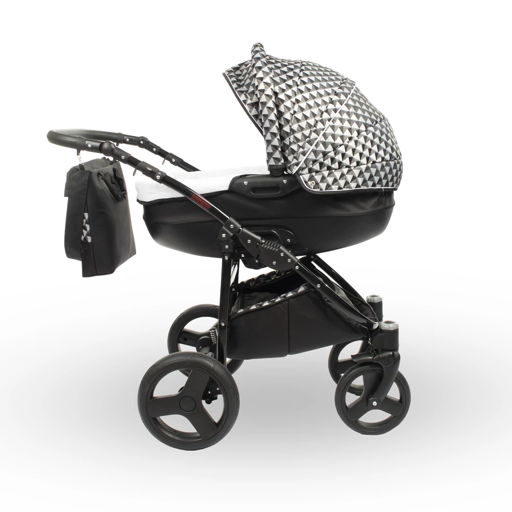 Berry Baby Lux  3in1 babakocsi szett (autós hordozóval és adapterrel): Z-29 -GÉL KERÉKSORRAL