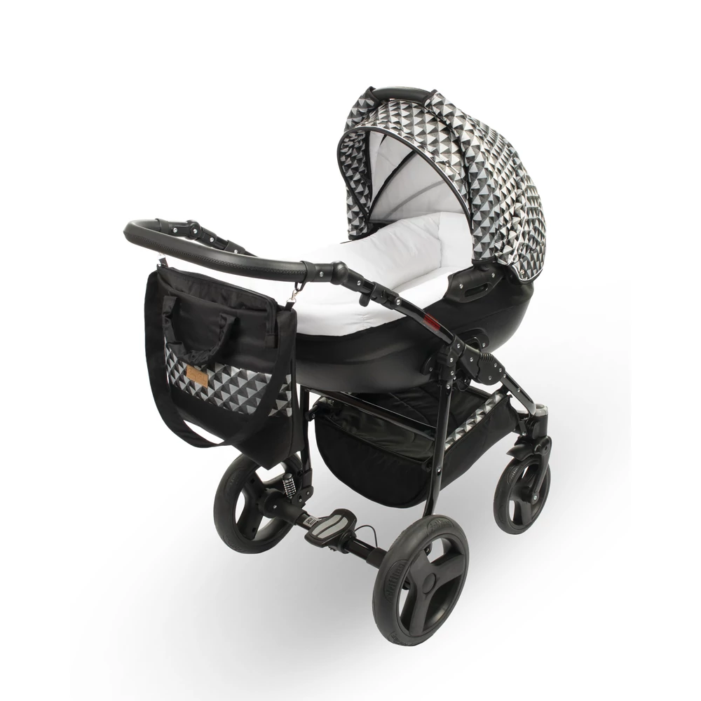 Berry Baby Lux  3in1 babakocsi szett (autós hordozóval és adapterrel): Z-29 -GÉL KERÉKSORRAL