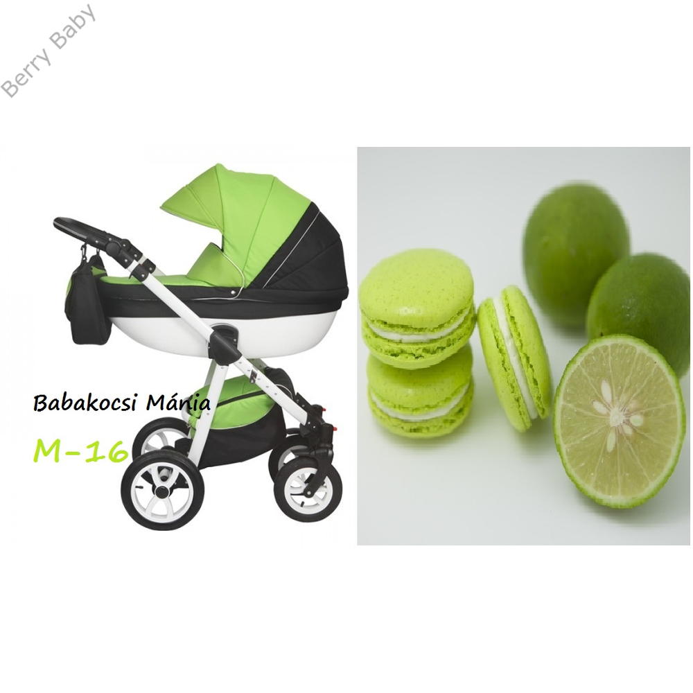 Berry Baby Macaron 3in1 multifunkciós babakocsi szett (autós hordozóval és adapterrel): M-16