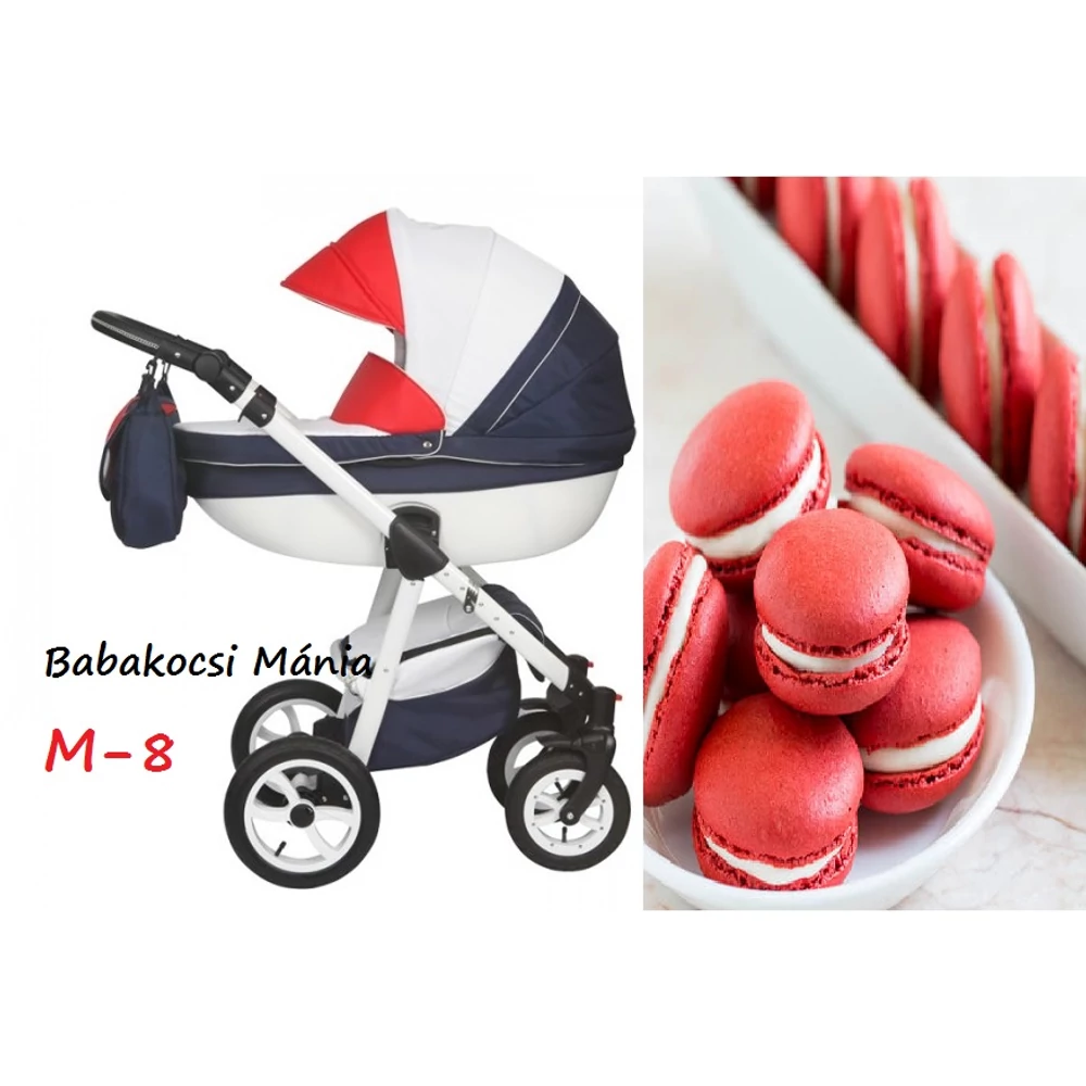 Berry Baby Macaron 3in1 multifunkciós babakocsi szett (autós hordozóval és adapterrel): M-8