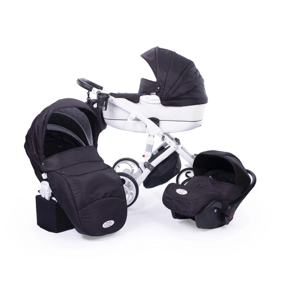 Berry Baby- MOON multifunkciós babakocsi szett - Black Cherry 3in1