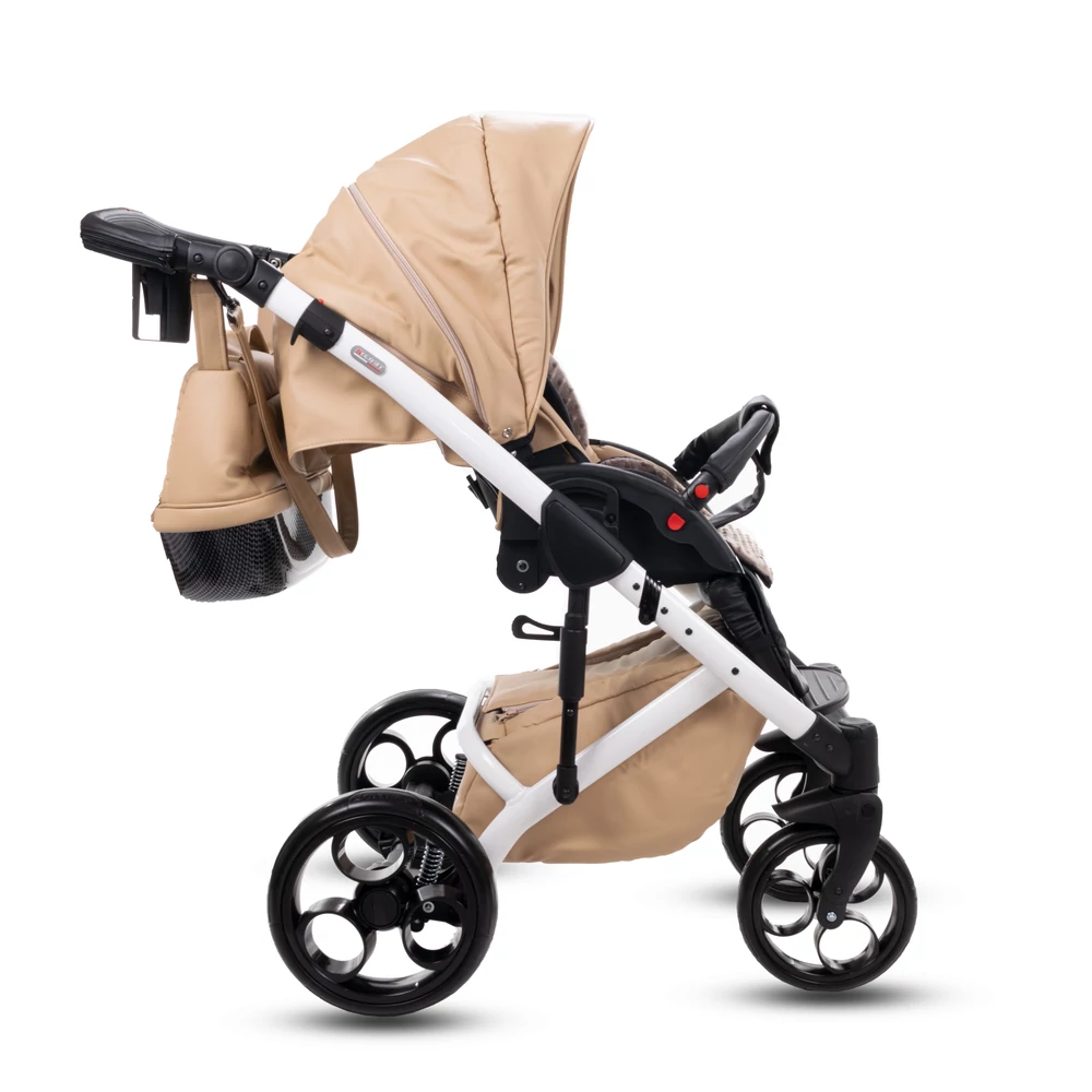 Berry Baby - Sojan AVENTADOR multifunkciós babakocsi szett: fehér vázas Beige
