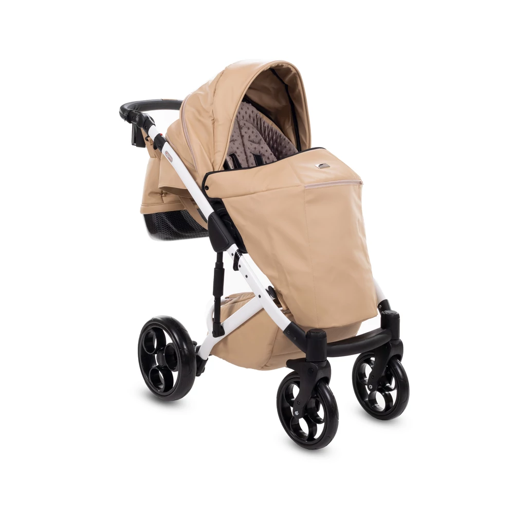 Berry Baby - Sojan AVENTADOR multifunkciós babakocsi szett: fehér vázas Beige