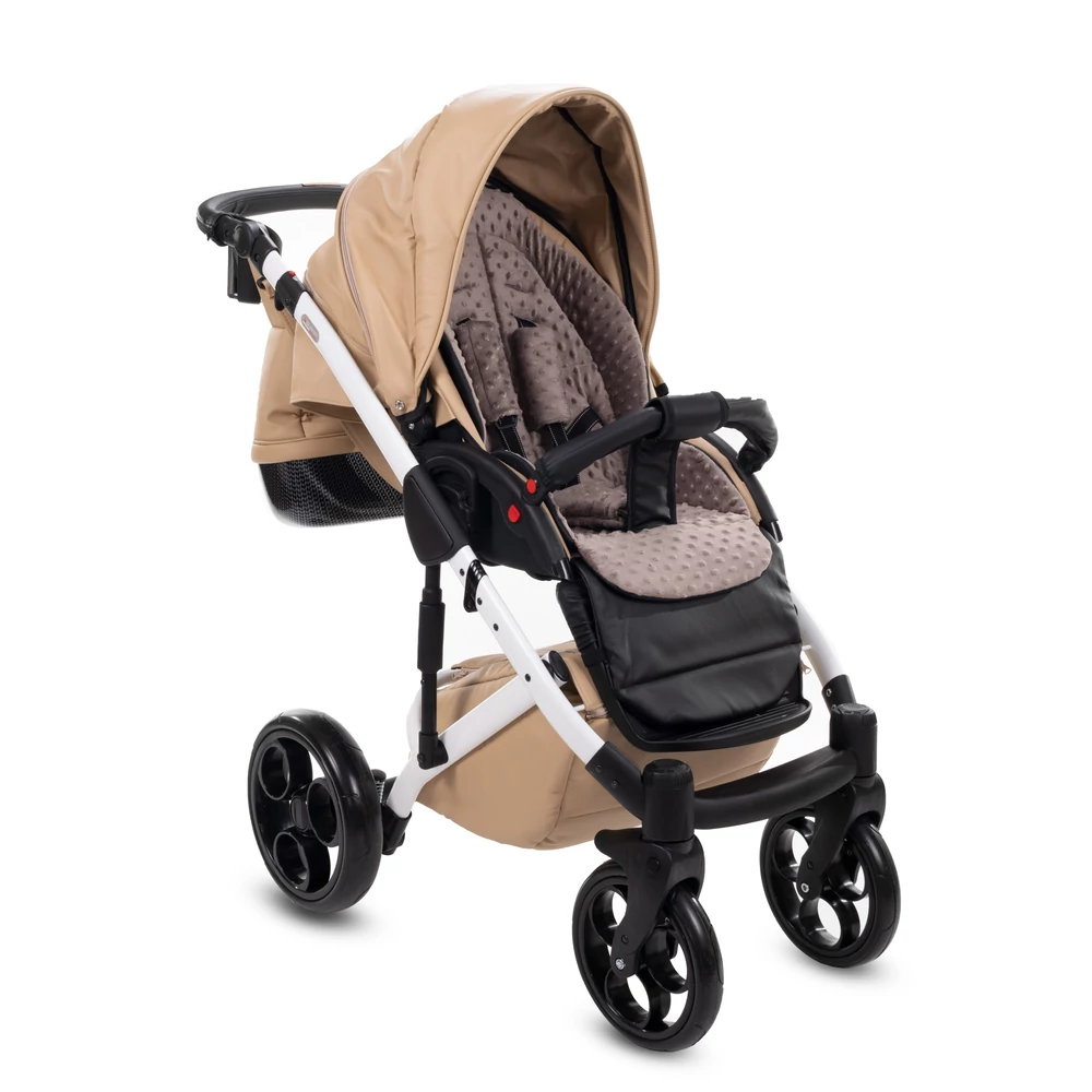 Berry Baby - Sojan AVENTADOR multifunkciós babakocsi szett: fehér vázas Beige