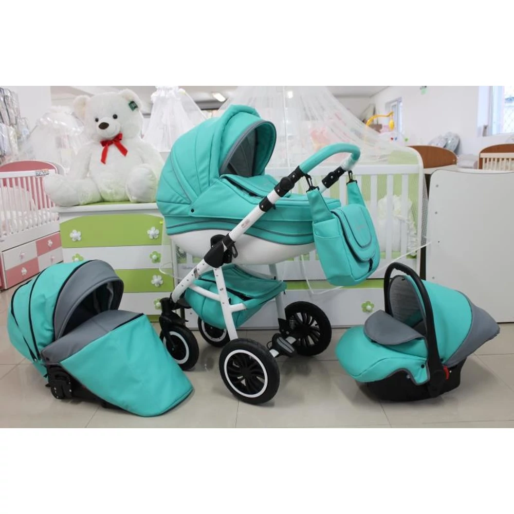 Berry Baby - Sojan CAYENNE ECO bőr multifunkciós babakocsi szett: Marine
