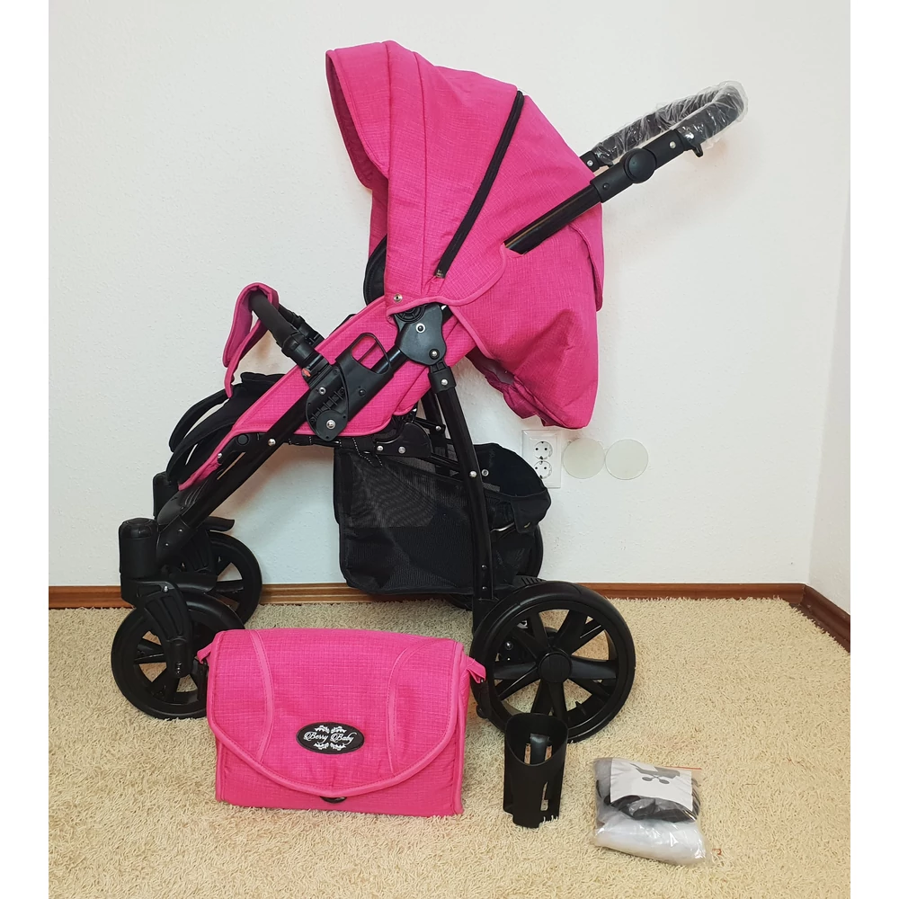 Sportbabakocsi – Berry Baby Active - Rose - fehér vázzal