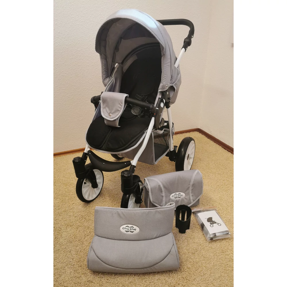 Prémium sportbabakocsi – Berry Baby Active - Világos szürke
