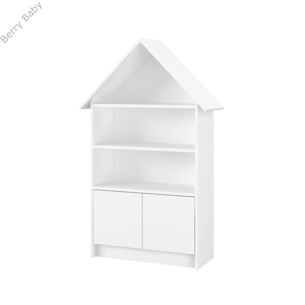 Házikó alakú szekrény gyerekszobába és babaszobába -  fehér