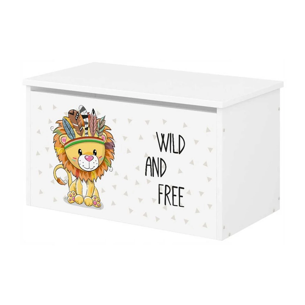 Nagy méretű játéktároló - Wild and Free oroszlán mintával