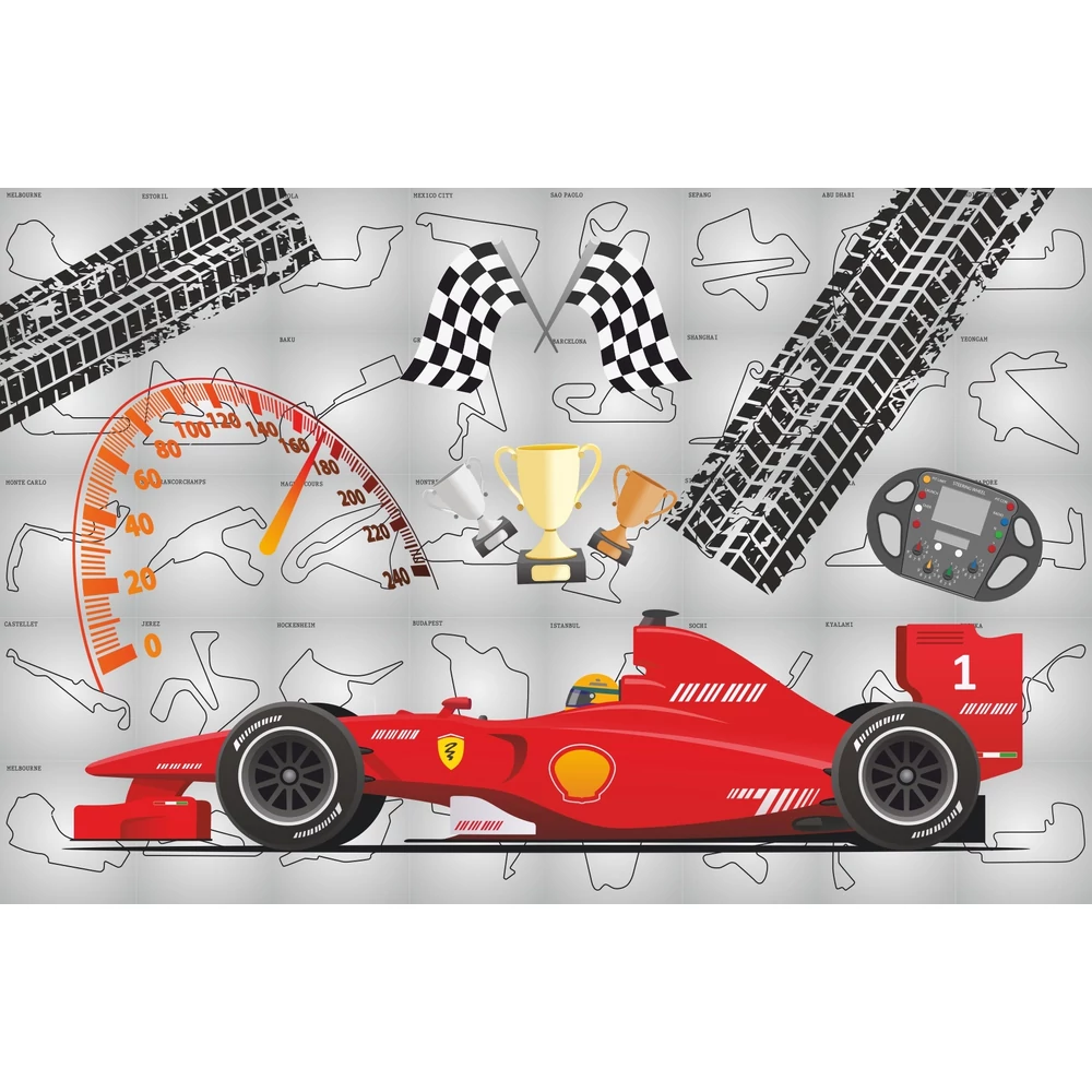 Berry Baby DIAMOND szivacs kanapéágy gyerek méretben: grafot formula1 3