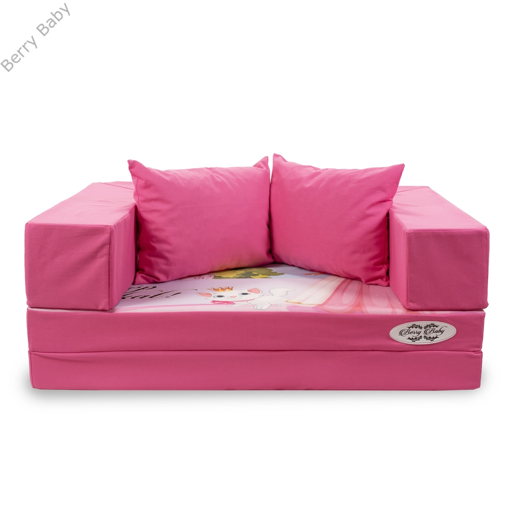 Szivacs kanapéágy - hempergő gyerek méret - pink – Princess - Diamond