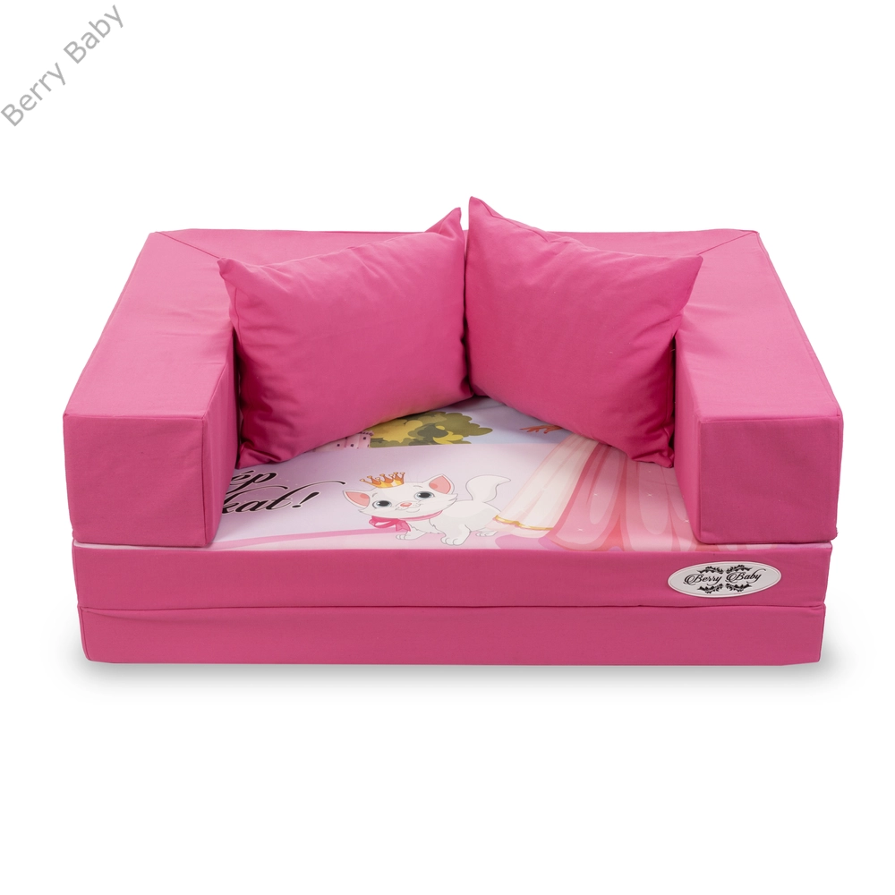 Szivacs kanapéágy - hempergő gyerek méret - pink – Princess - Diamond