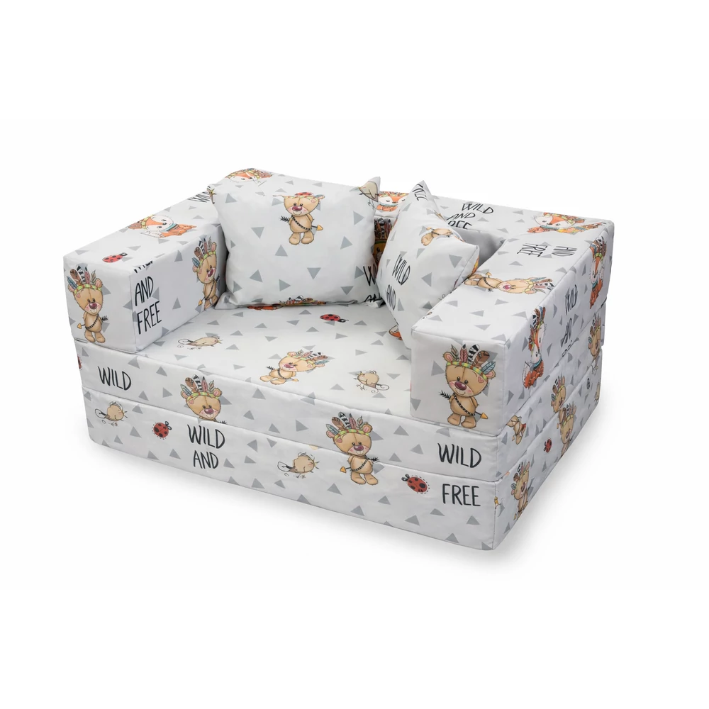 Szivacs kanapéágy - hempergő felnőtt méret - szürke - Wild and Free - Diamond