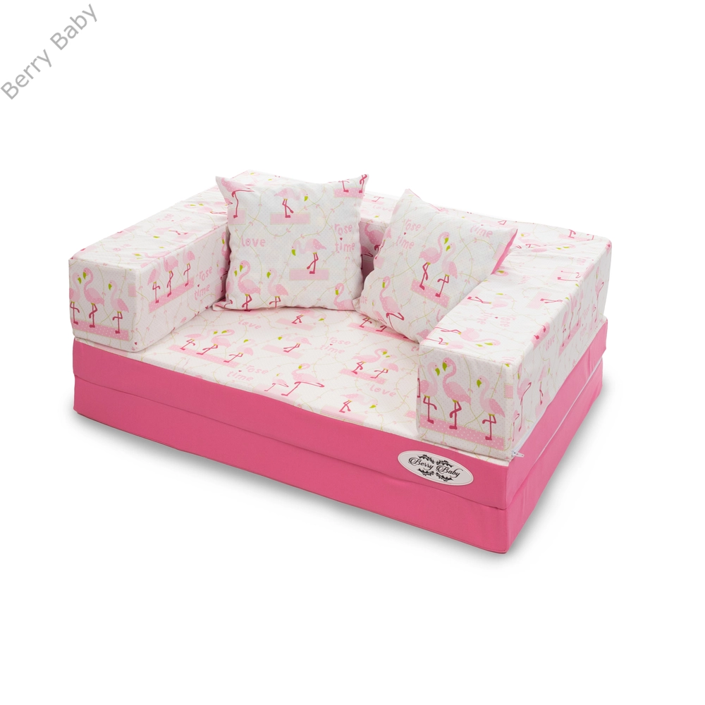 Szivacs kanapéágy - hempergő felnőtt méret - puncs - flamingós - Sunshine