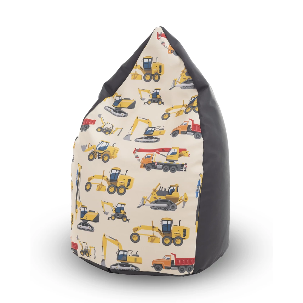 Csepp alakú 2in1 babzsák: grafit Trucks