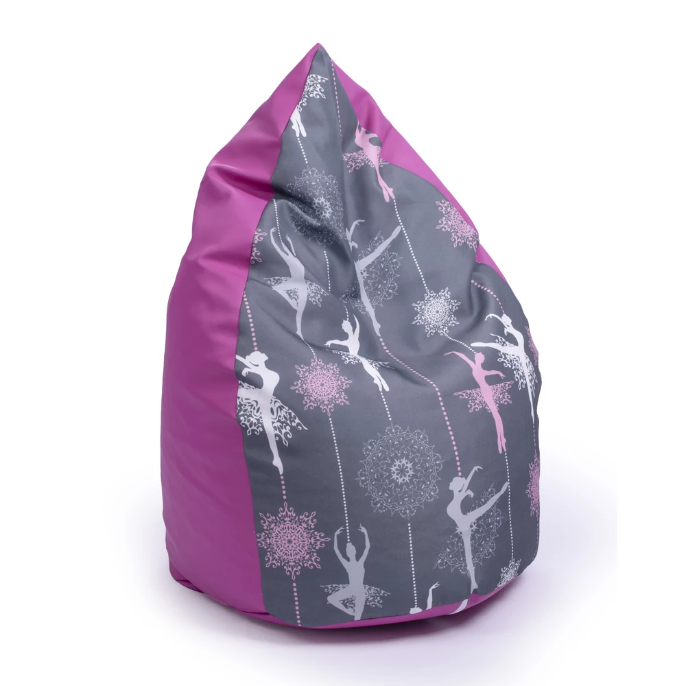 Babzsák - pink Eco bőr - Wonderful Ballerina – csepp alakú 2in1