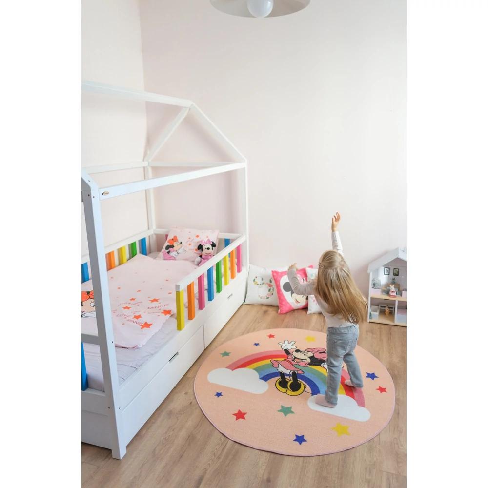 Szőnyeg gyerekszobába - Disney Minnie - 120 cm átmérő