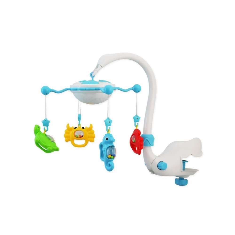 Projektoros forgó - zenélő játék – PIROS – Baby Mix
