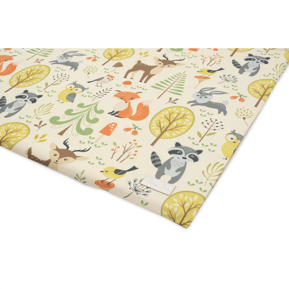 Játszószőnyeg – tornamatrac 140x140 cm – erdei állatos mintával