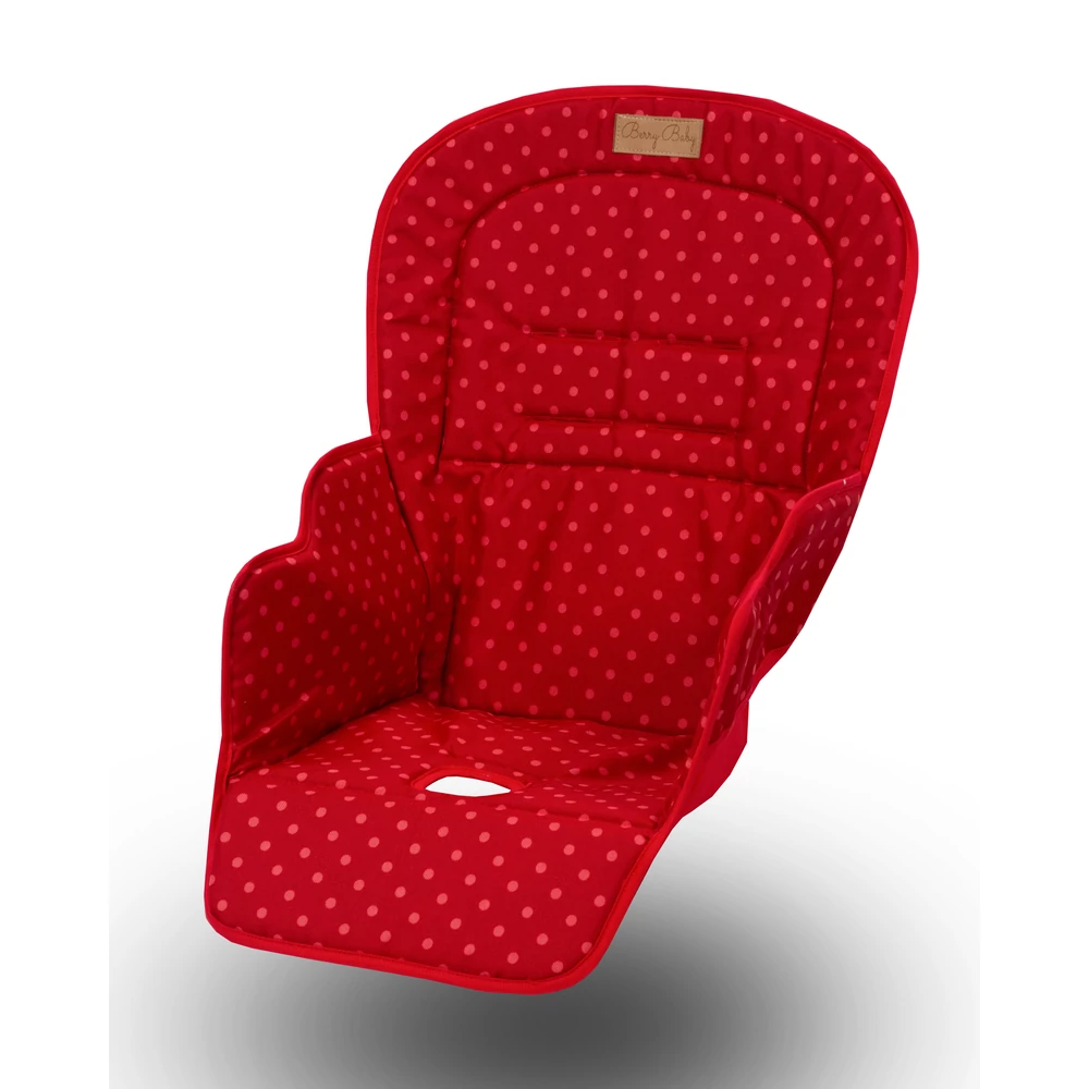 Etetőszék huzat - piros pöttyös