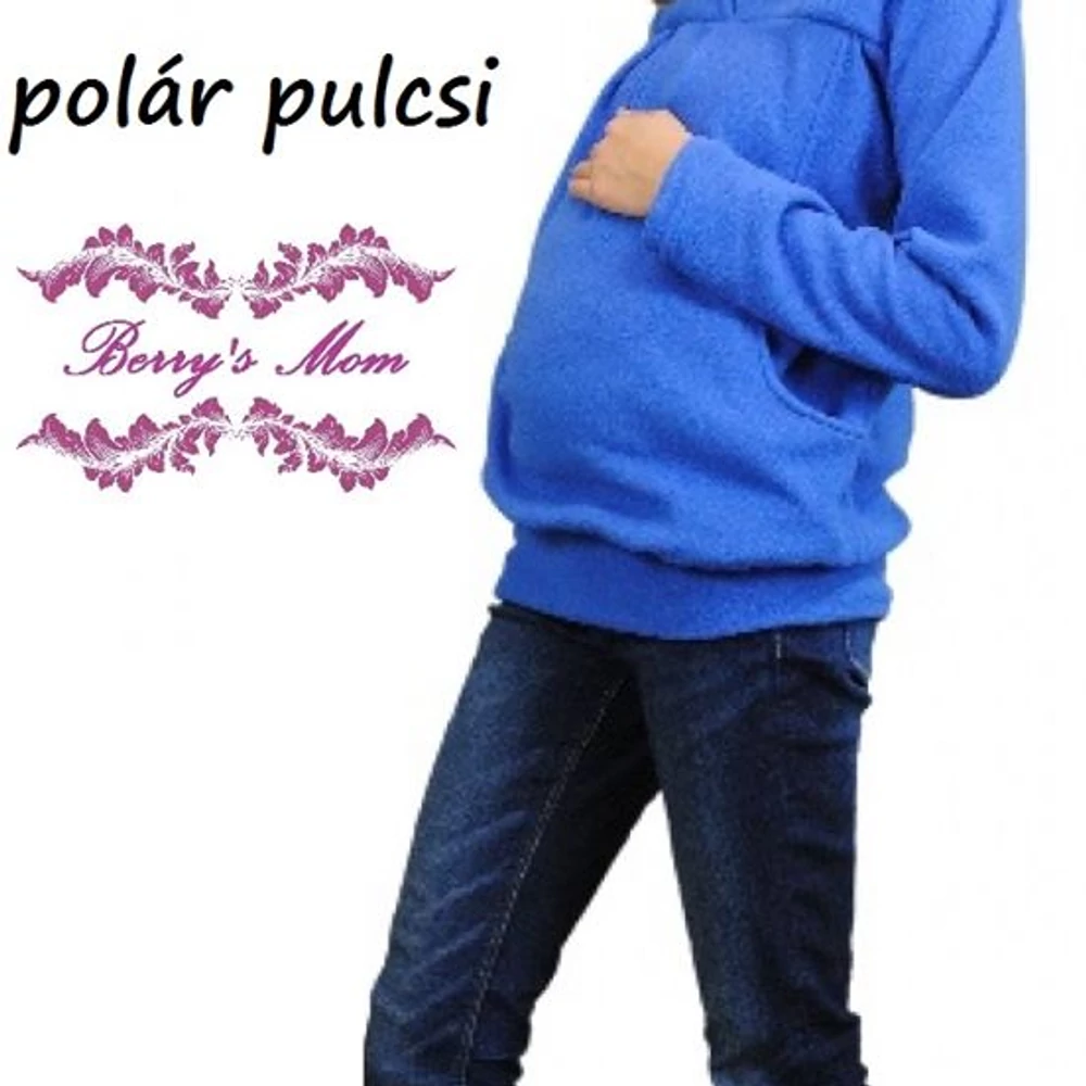 Kismama pulóver M – kék – polár