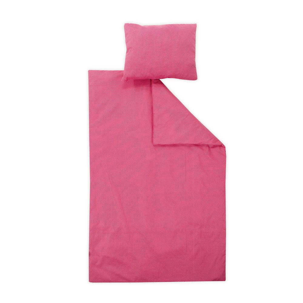 Óvodás paplan - párna szett 4 évszakos - pink pöttyös