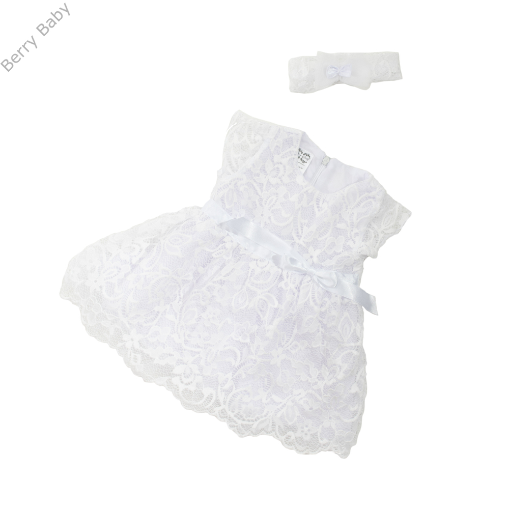  Kislány ruha fehér csipkés 86 – boleróval és hajpánttal