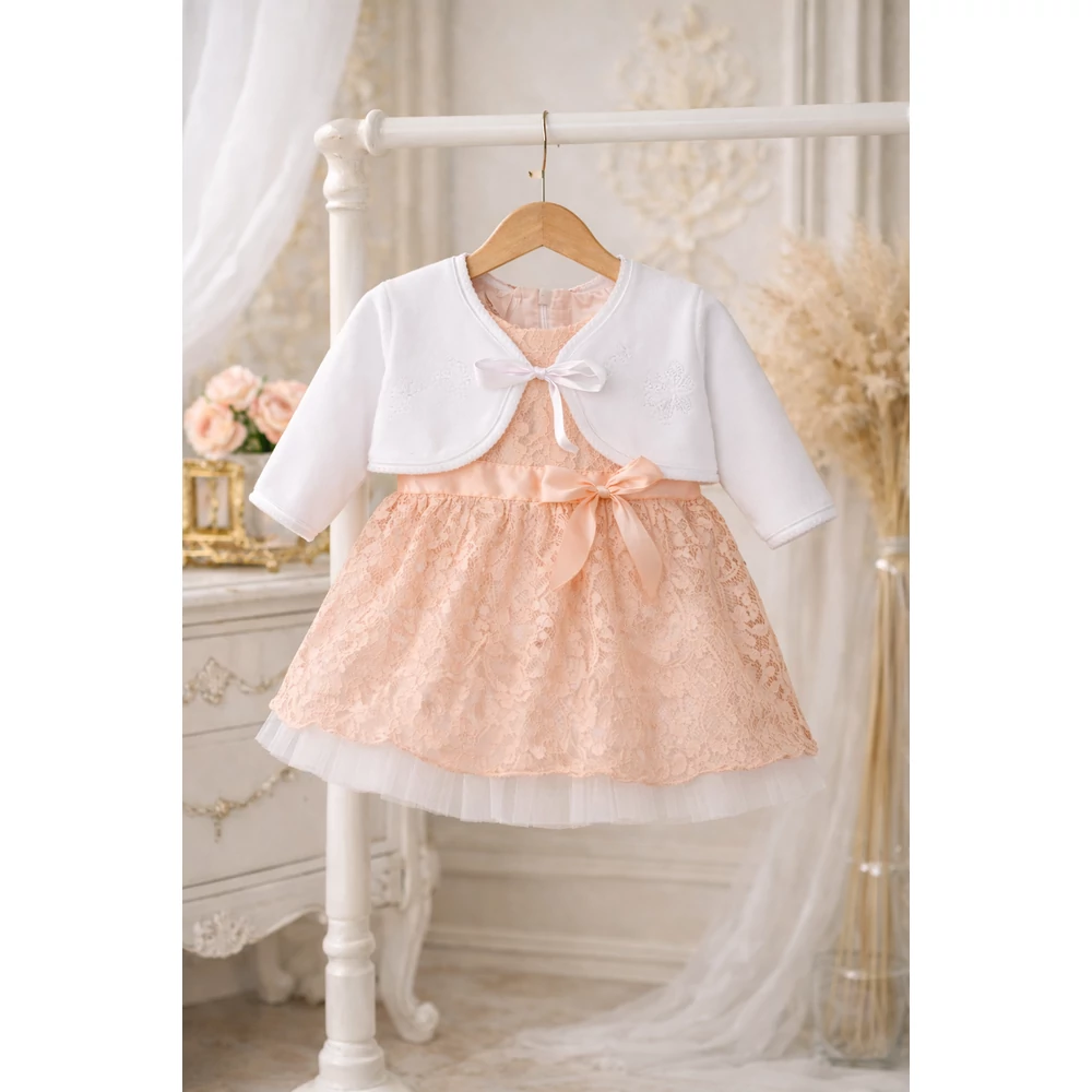 Alkalmi csipke ruha boleróval - barack 68