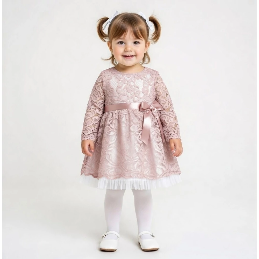 Alkalmi csipke ruha boleróval - mályva 92