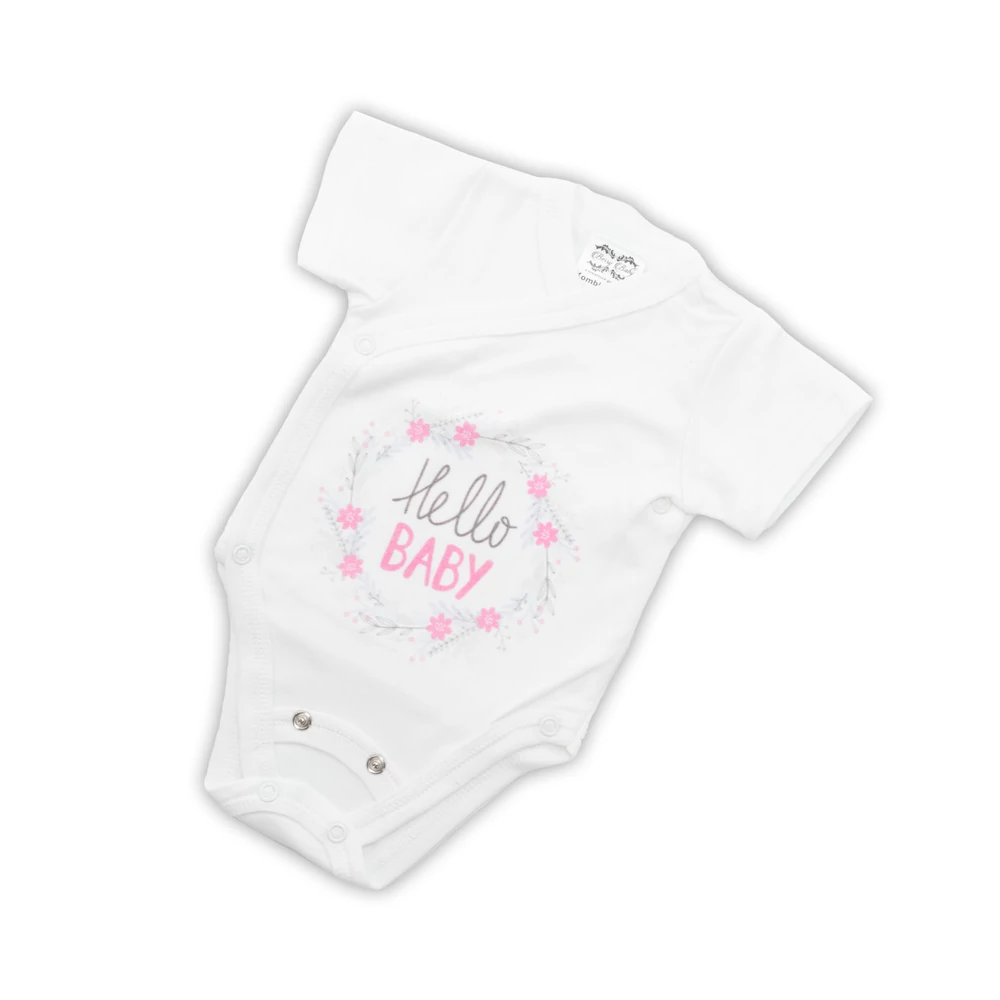 Rövid ujjú body 62 - hello baby felirattal