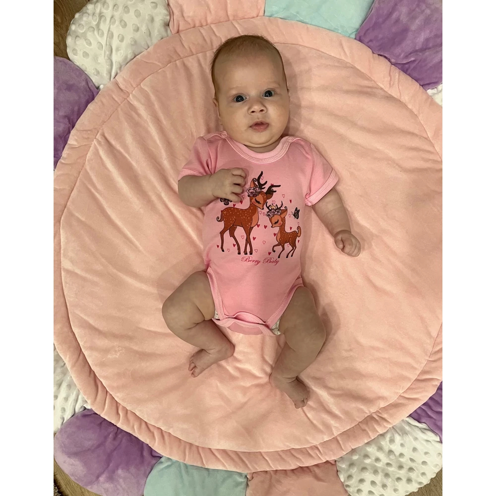 Rövid ujjú body - rózsaszín - bambi 62