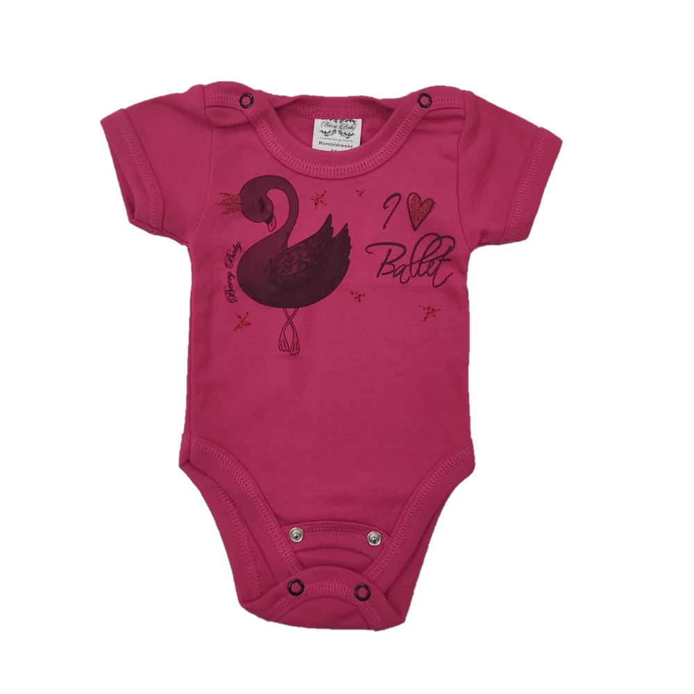 Body - rövid ujjú 56 pink - hattyú 86