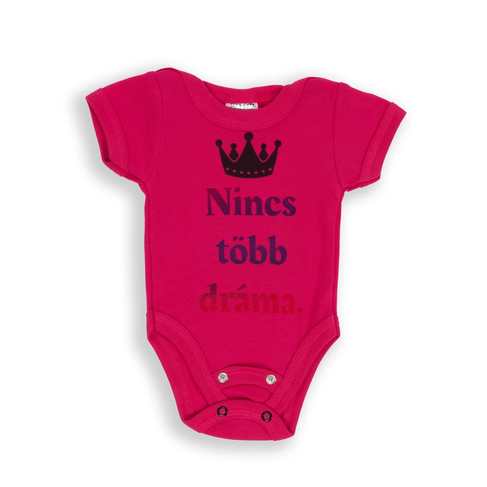 Body - rövid ujjú 80 pink - nincs több dráma