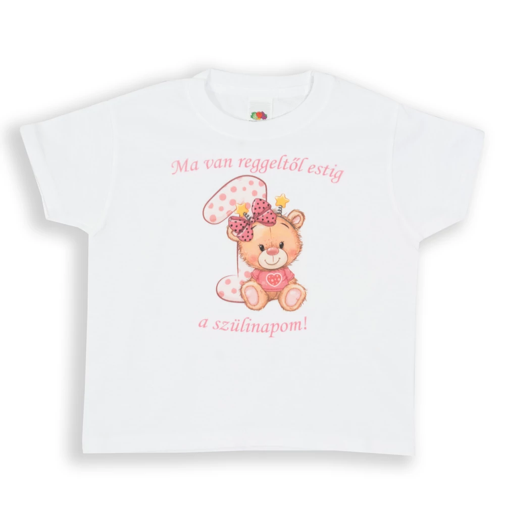 Szülinapos póló - kislány 1 év