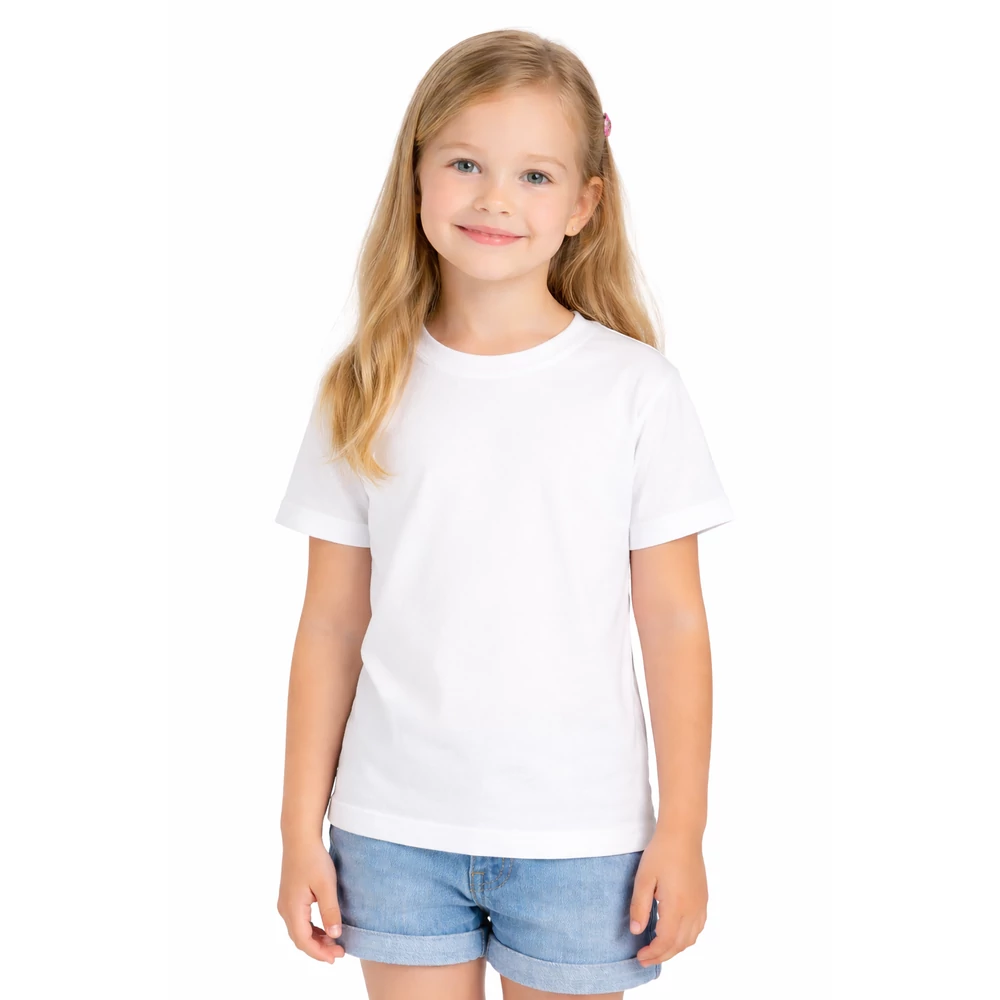 Gyerek póló - fehér pamut 7-8 év