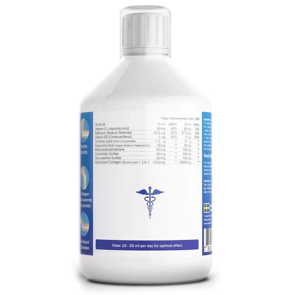 SWEDISH NUTRA JOINT SUPPORT MAX - CUKORMENTES ÍZÜLETVÉDŐ FOLYÉKONY KOLLAGÉN